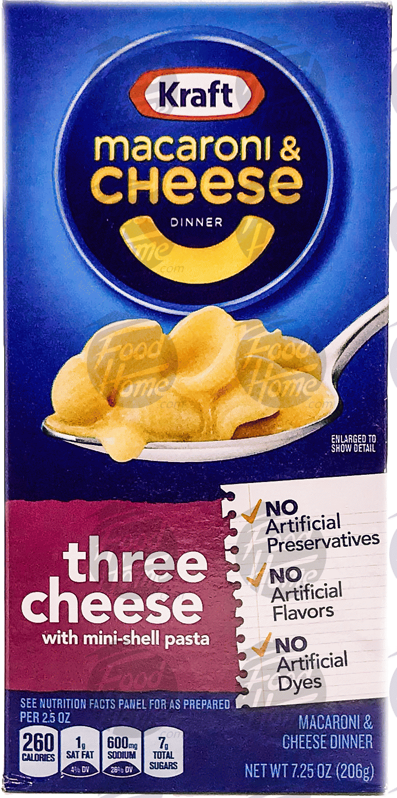 Kraft Dinners Macaroni & Cheese Dinner Premium Three Cheese Full-Size Picture